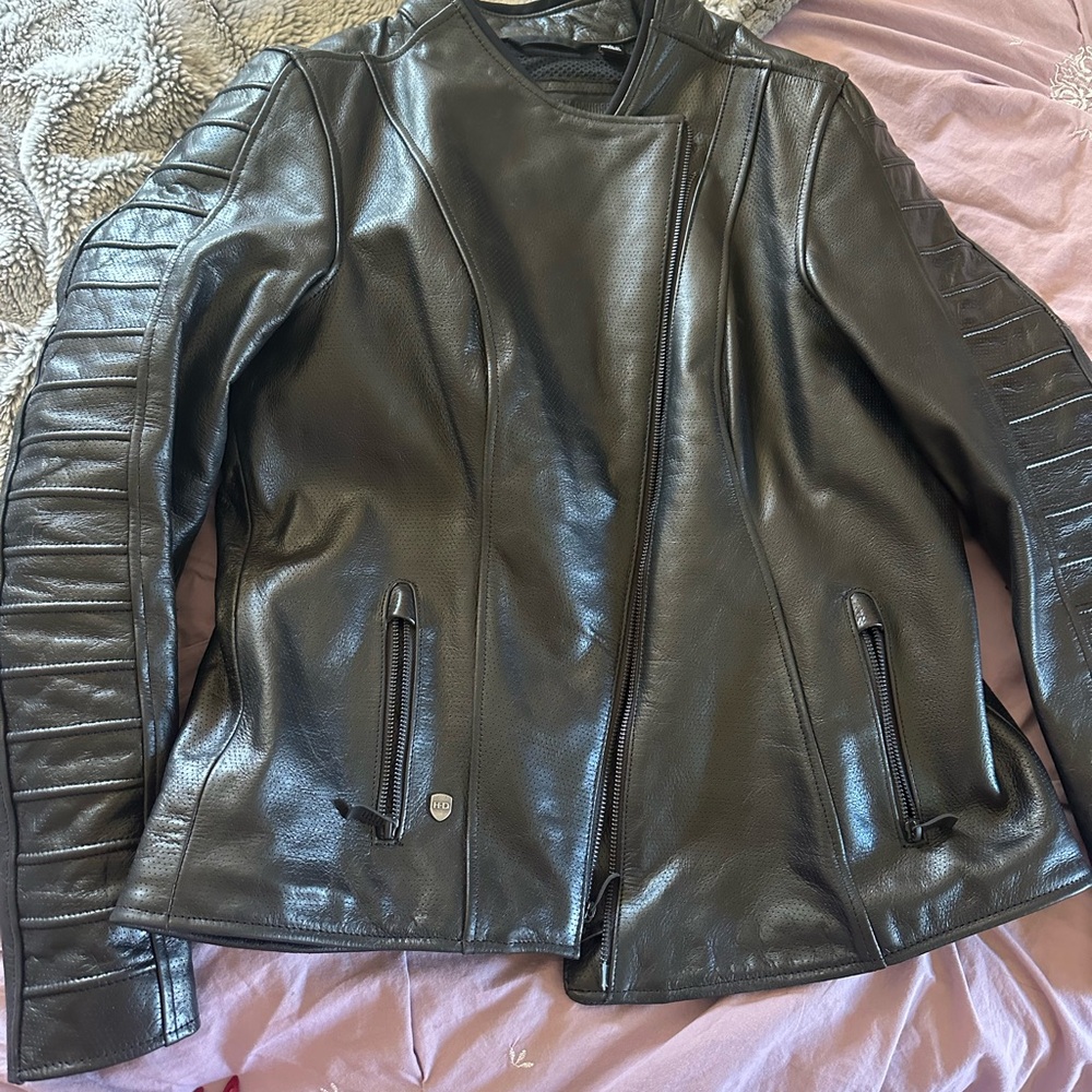 NWOT Harley-Davidson Black Leather Motorcycle Jacket